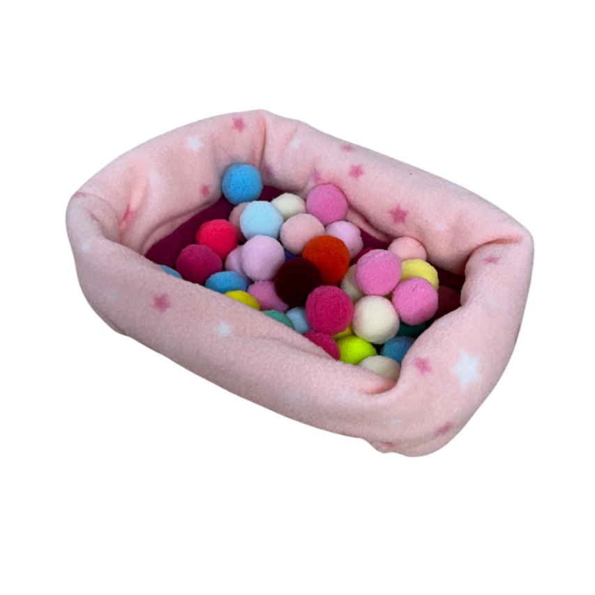 Piscina de Bolitas - Estrella fondo Rosa