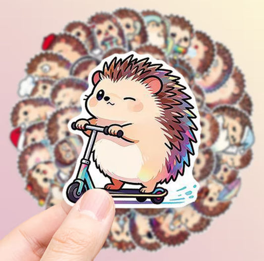 Pack de 5 Stickers "Erizos Kawaii" (Diseños Sorpresa) 🦔✨