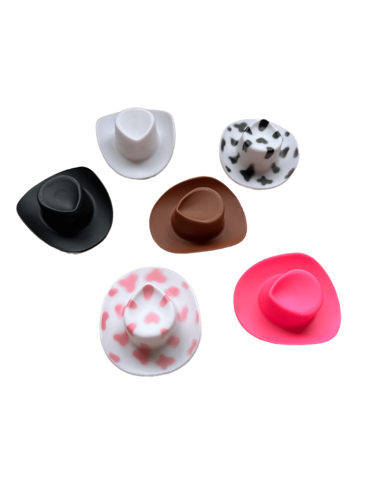 Sombrero Disfraz de vaquero negro con blanco