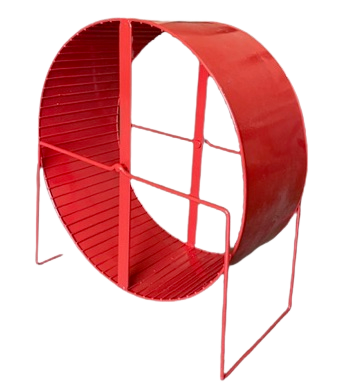 Rueda de Ejercicio Metálica para Erizos de Tierra – 28 cm de Diámetro Roja