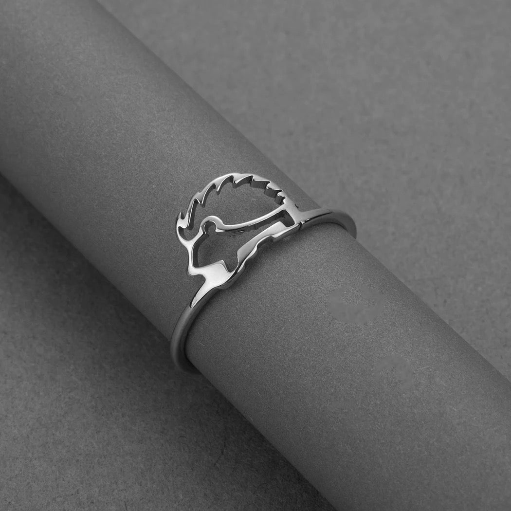 Anillo de Erizo Color Plata