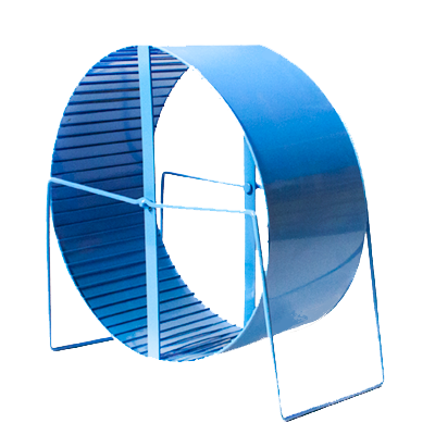 Rueda de Ejercicio Metálica para Erizos de Tierra – 28 cm de Diámetro Azul
