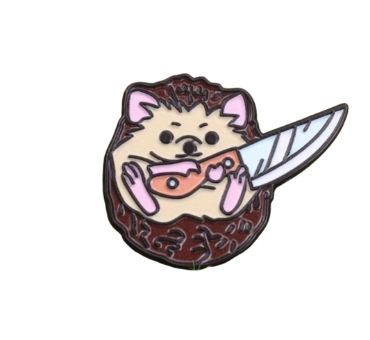 Pin Esmaltado Erizo "Peligrosamente Tierno" 🦔🔪