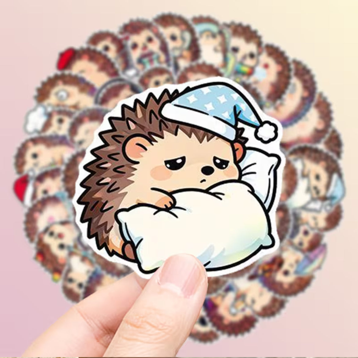 Pack de 5 Stickers "Erizos Kawaii" (Diseños Sorpresa) 🦔✨